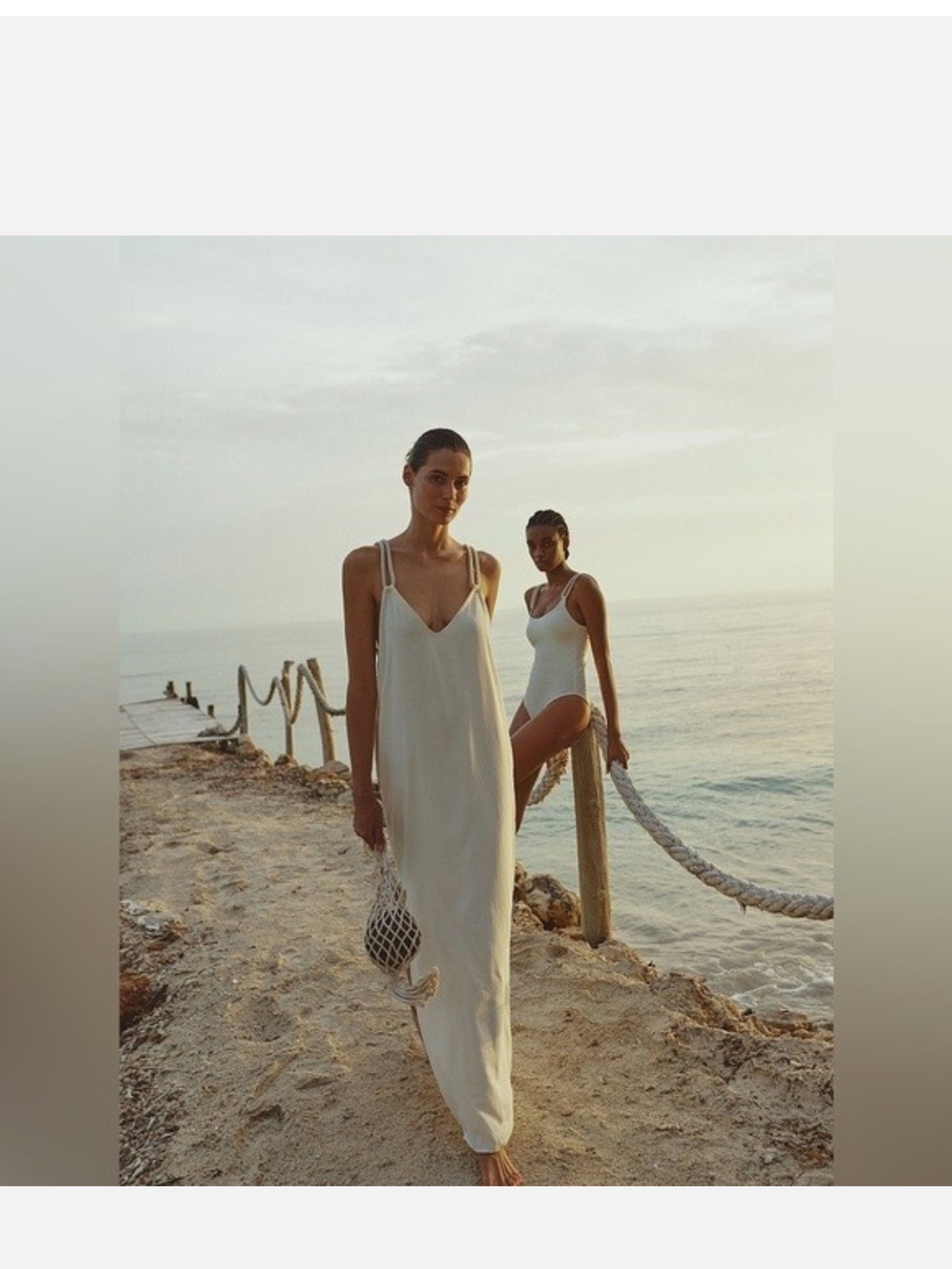 Baobab Collection Pale Blue V-Neck Rope Detail Maxi Dress